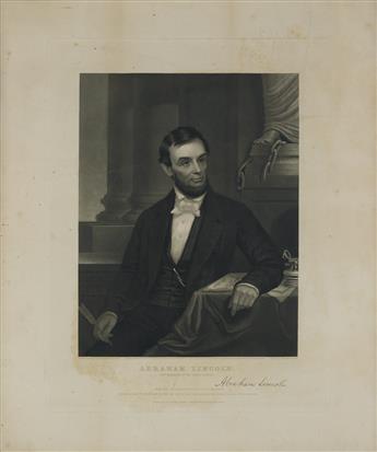 (PRINTS--SECOND TERM.) Sartain, John, artist; after E.D. Marchant. Abraham Lincoln, 16th President of the United States,